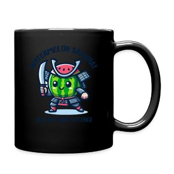 Cutting Watermelon - Watermelon Samurai - Full Color Mug - black - Right