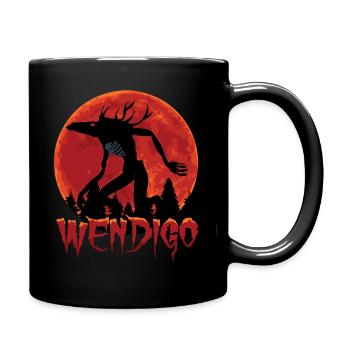 Cryptid Monsters Folk Wendigo Cryptid Creepy - Full Color Mug - black - Right