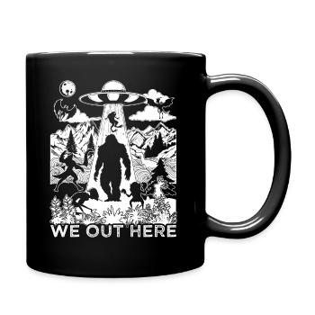 We Out Here Folk Creatures Monster America - Full Color Mug - black - Right