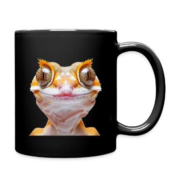 Crested Gecko - Full Color Mug - black - Right