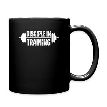 Disciple in training barbell Christian - Full Color Mug - black - Right