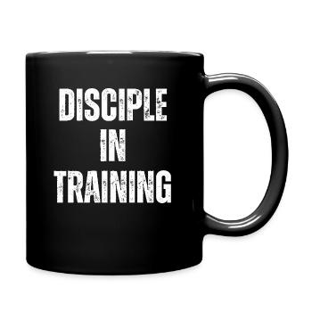 Disciple in training barbell Christian - Full Color Mug - black - Right