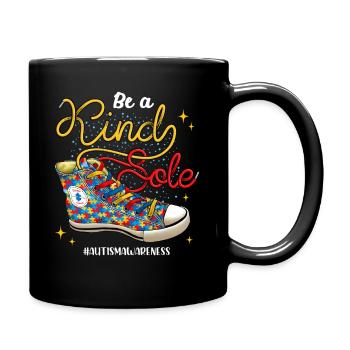 Autism Awareness Be A Kind Sole - Full Color Mug - black - Right