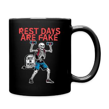 Rest Days Are Fake - Full Color Mug - black - Right