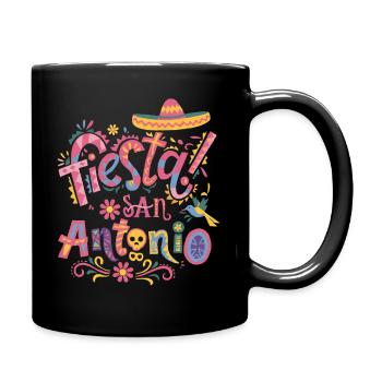 Sombrero Dabbing Guy Graphic - Full Color Mug - black - Right