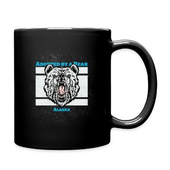Adopted by a bear Alaska camping - Full Color Mug - black - Right