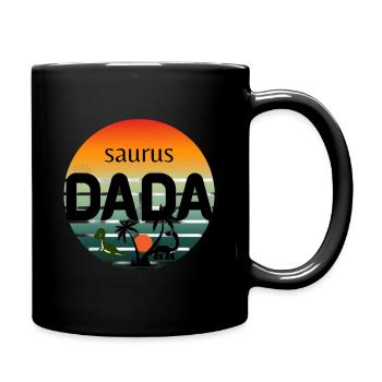 Prehistoric Dinosaur Sunset Design - Full Color Mug - black - Right