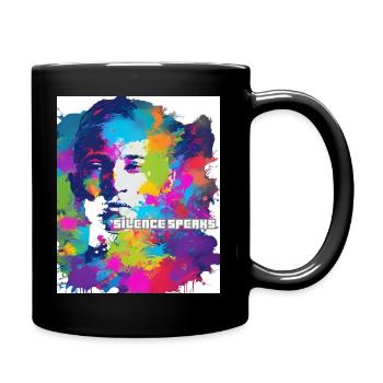 silence speaks - Full Color Mug - black - Right