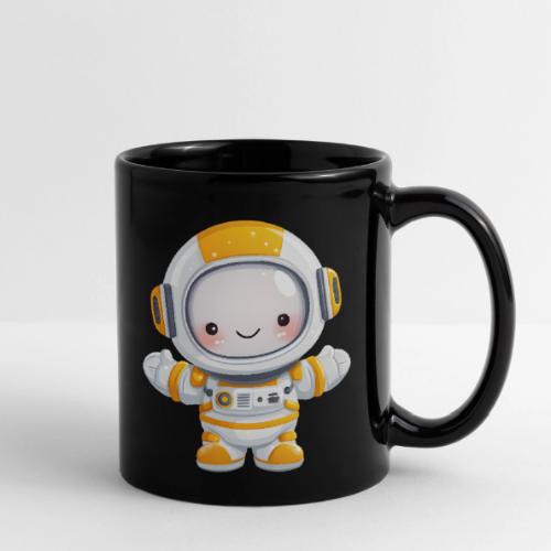Cute Cartoon Baby Astronaut in White and Yellow - Full Color Mug
