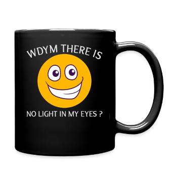 No Light In My Eyes Emo ji - Full Color Mug - black - Right