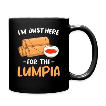 Lumpia Lover Filipino Food Design - Full Color Mug - black - Right