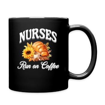 Night Shift Nurses Run on Coffee - Full Color Mug - black - Right