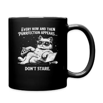Purrreflection Cat with Laptop Sunglasses - Full Color Mug - black - Right