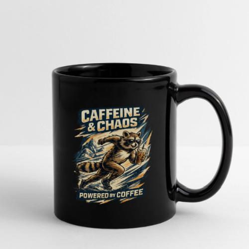 Funny Caffeine Chaos Raccoon Coffee Lover Morning - Full Color Mug