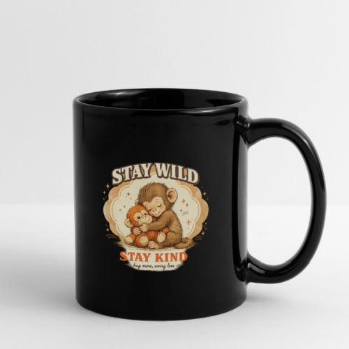 Stay Wild Stay Kind Punch Monkey Hug - Full Color Mug
