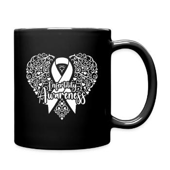 Infinity Awareness Heart Ribbon - Full Color Mug - black - Right