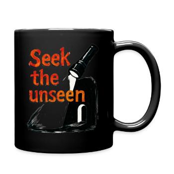Seek The Unseen Grungy Urbex Flashlight Graphic - Full Color Mug - black - Right