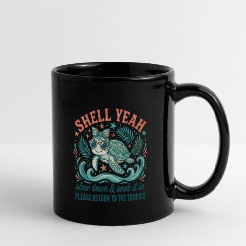 Shell Yeah Sea Turtle Beach Vibes - Full Color Mug