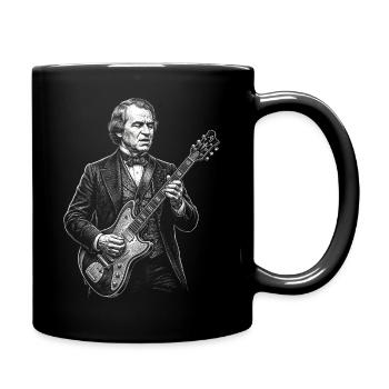 Andrew Johnson Guitarist Portrait  - Full Color Mug - black - Right