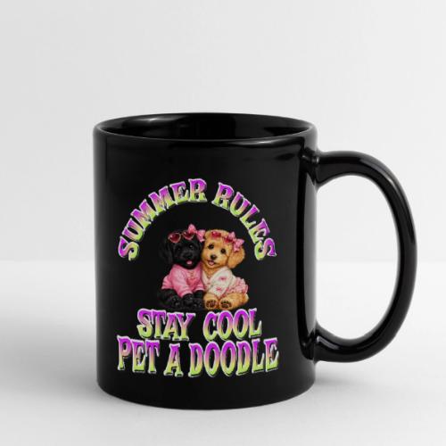 Summer Rules Stay Cool Pet A Doodle Cute Doodle - Full Color Mug
