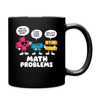 Math Problems Symbols Funny Teacher Back to School - Full Color Mug - black - Right