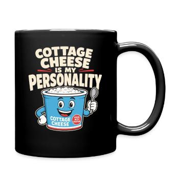 Cottage Cheese Era High Protein Snack Foodie Gift - Full Color Mug - black - Right