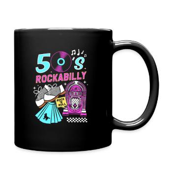 Sock Hop Party Rockabilly - Full Color Mug - black - Right
