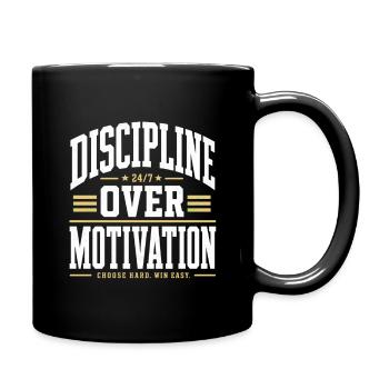 Discipline Over Motivation - Full Color Mug - black - Right