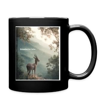Breathe In Calm Nature Antelope Artwork - Full Color Mug - black - Right