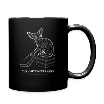 Devon Rex – Curiosity Never Asks - Full Color Mug - black - Right