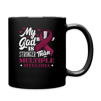 My God Is Stronger Than Multiple Myeloma Faith - Full Color Mug - black - Right