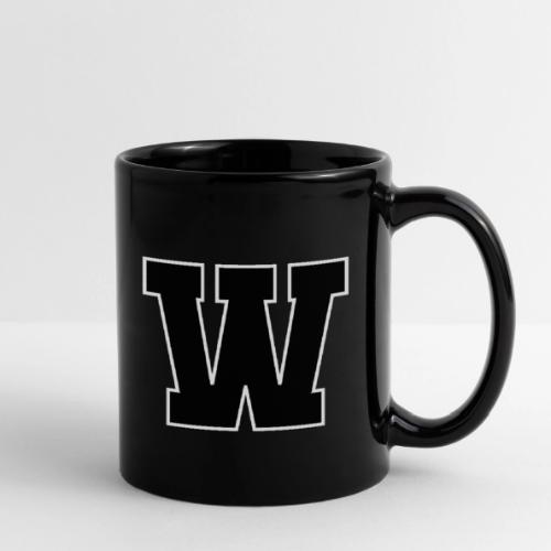 Varsity Letter W Collegiate Font Design - Full Color Mug