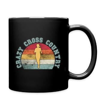 XC Cross Country Running - Full Color Mug - black - Right