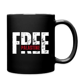 Free Palestine – Solidarity Statement - Full Color Mug - black - Right