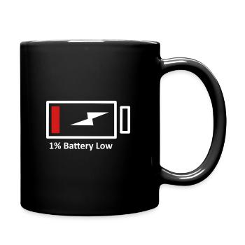 Battery Low - Full Color Mug - black - Right