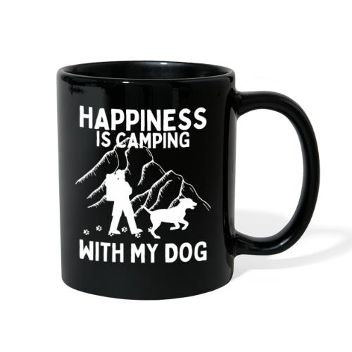 Happiness Is Camping With My Dog Funny Camping Dog - Full Color Mug