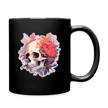 Skull Skull Flowers Skulls - Full Color Mug - black - Right