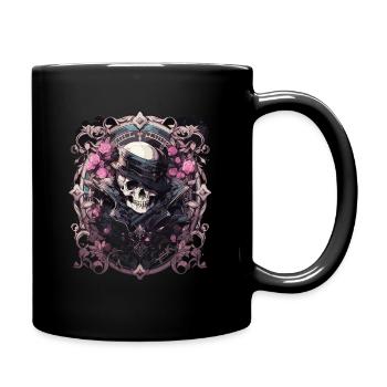 Totenkopf Skull Skulls Skull Skeleton - Full Color Mug - black - Right