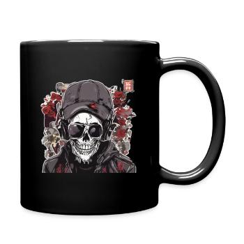 Skulls Skull Totenschädel Skull Bones - Full Color Mug - black - Right