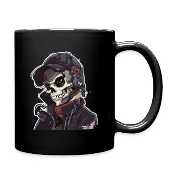 Skulls Skull Totenschädel Skull Bones - Full Color Mug - black - Right