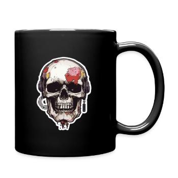Skulls Skull Totenschädel Skull Bones - Full Color Mug - black - Right