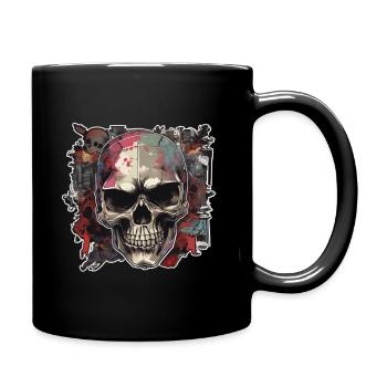 Skulls Skull Totenschädel Skull Bones - Full Color Mug - black - Right