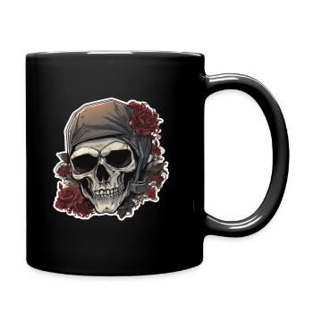 Skulls Skull Totenschädel Skull Bones - Full Color Mug - black - Right