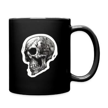 Skulls Skull Totenschädel Skull Bones - Full Color Mug - black - Right