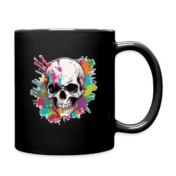 Skulls Skull Totenschädel Skull Bones - Full Color Mug - black - Right