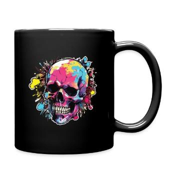 Skulls Skull Totenschädel Skull Bones - Full Color Mug - black - Right