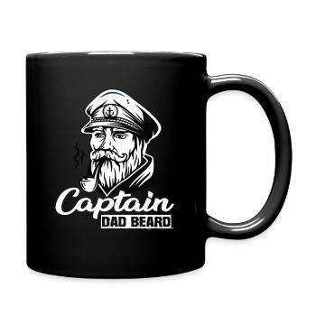 Captain Dad Beard Captain Boot Sailing Sailing - Full Color Mug - black - Right