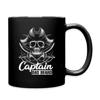 Captain Dad Beard Captain Boot Sailing Sailing - Full Color Mug - black - Right