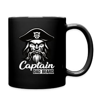 Captain Dad Beard Captain Boot Sailing Sailing - Full Color Mug - black - Right