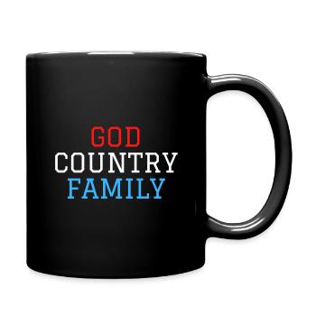 GOD COUNTRY FAMILY (Red, White, and Blue) - Full Color Mug - black - Right